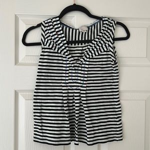 Anthropologie Striped Flowy Cotton Tank Top